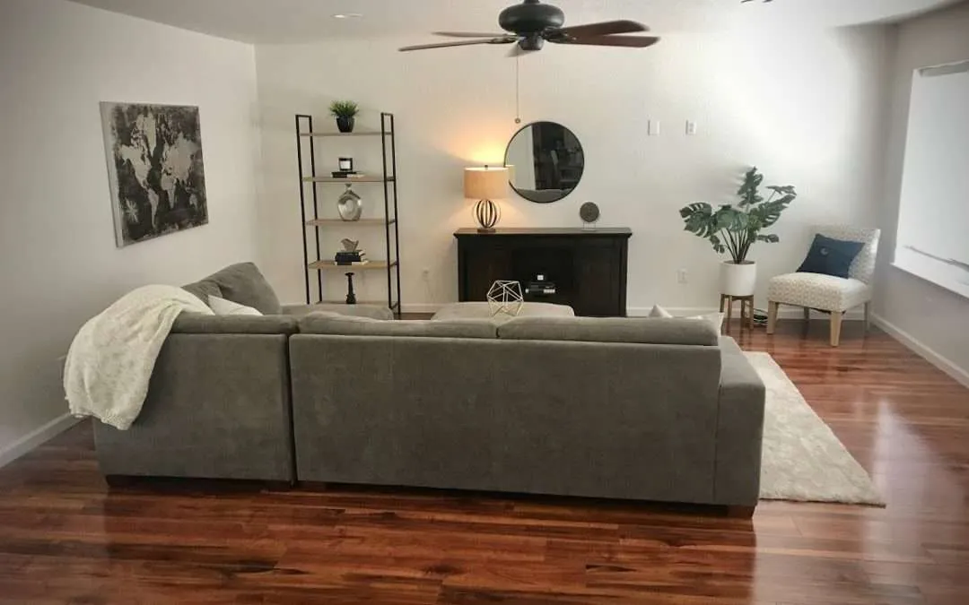 Dining area after staging