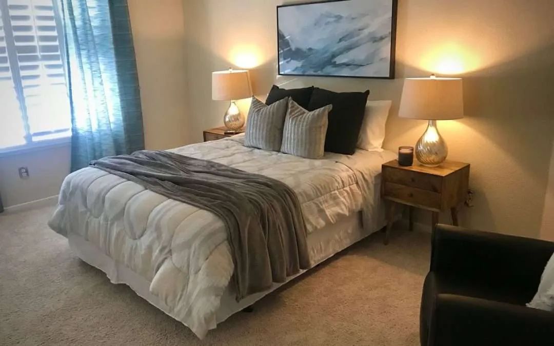 Family room after staging